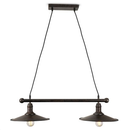 BRILAGI - FORGE Cable Pendant Light 2xE27/60W/230V, Brown