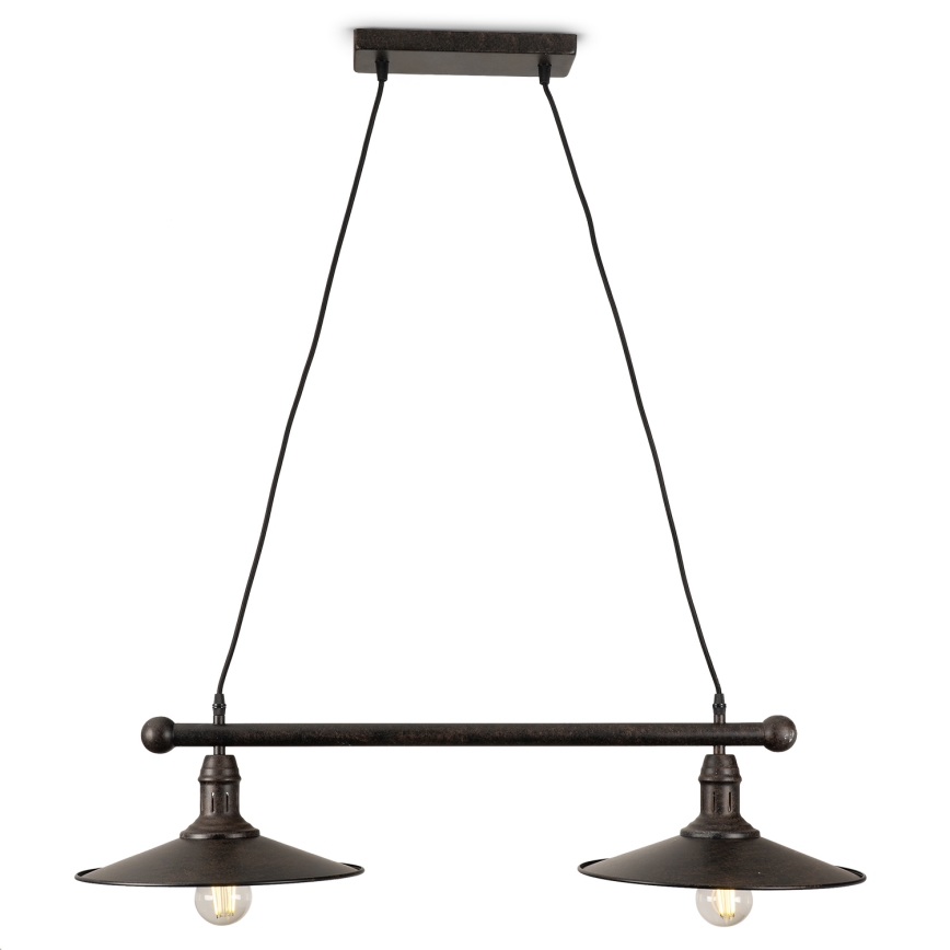 BRILAGI - FORGE Cable Pendant Light 2xE27/60W/230V, Brown