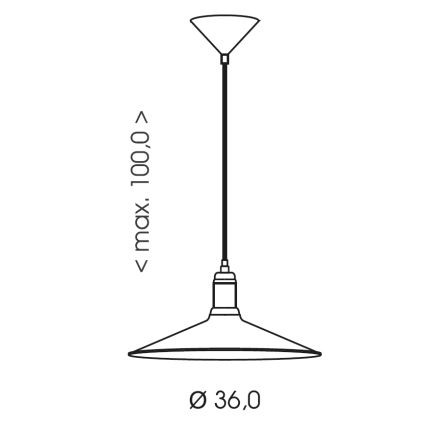Brilagi - FORGE cable-suspended pendant 1xE27/60W/230V Ø 36 cm black