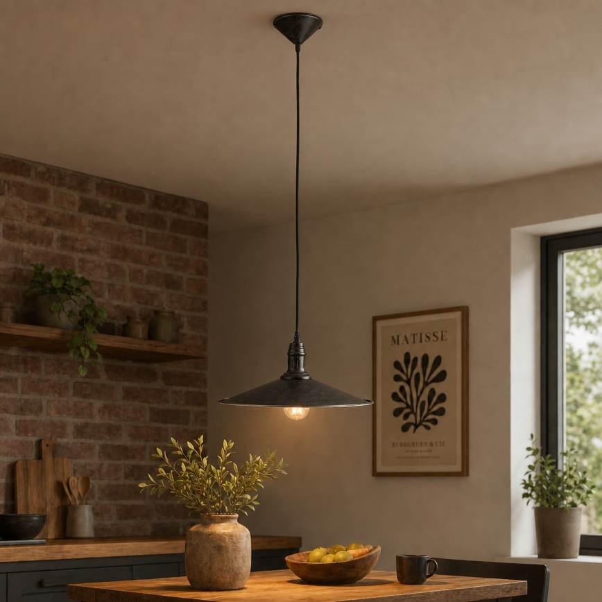BRILAGI - FORGE Pendant Light on Cable 1xE27/60W/230V Ø 36 cm Brown