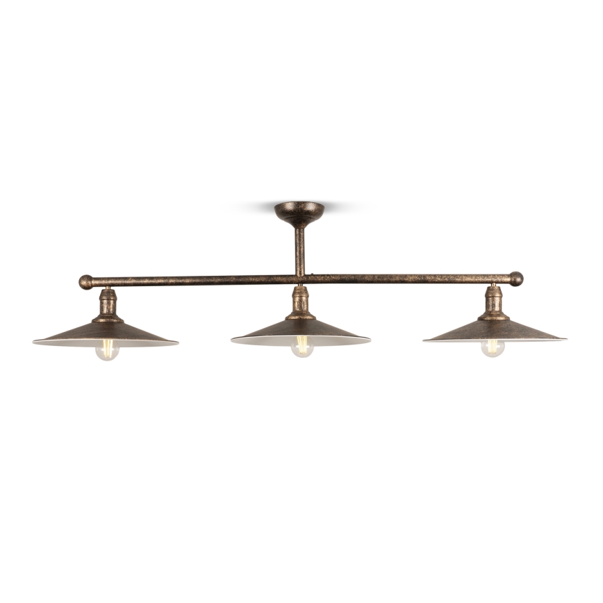 BRILAGI - FORGE Rod-Mounted Chandelier 3xE27/60W/230V Copper/Patina