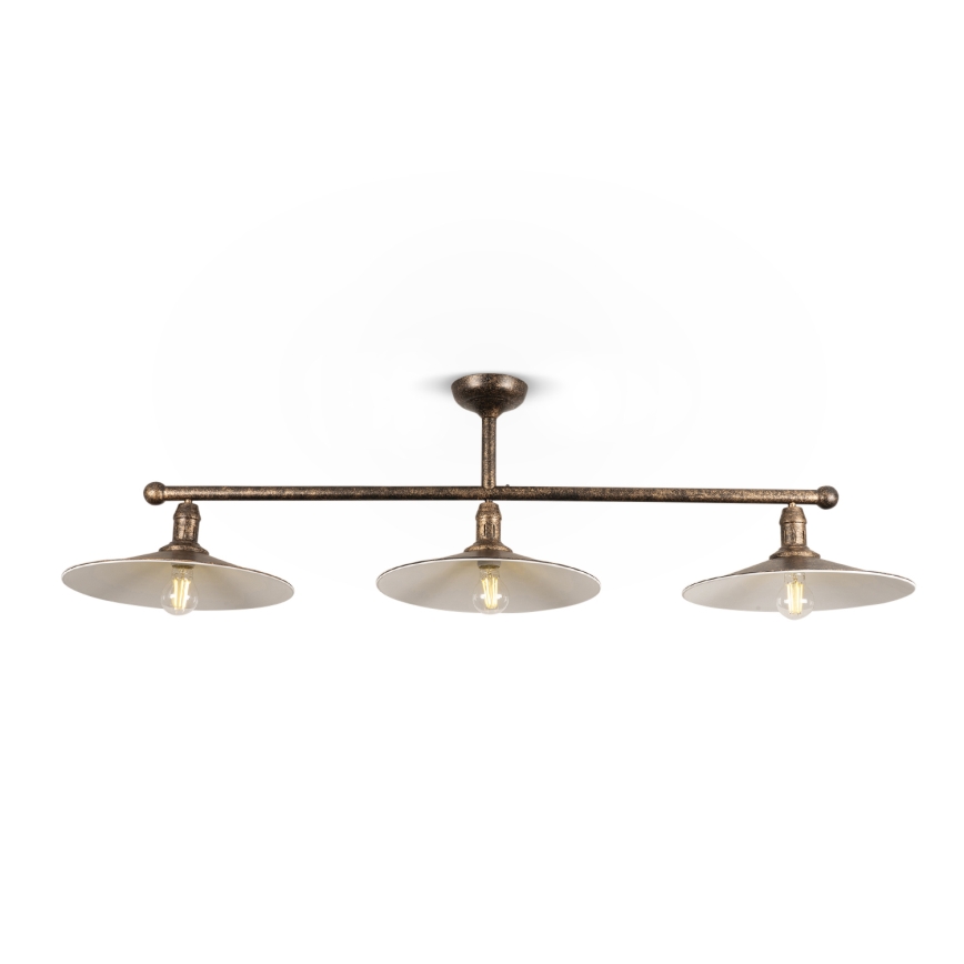 BRILAGI - FORGE Rod-Mounted Chandelier 3xE27/60W/230V Copper/Patina