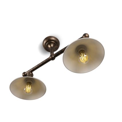 BRILAGI - FORGE Rod-Mounted Pendant 2xE27/60W/230V Copper/Patina