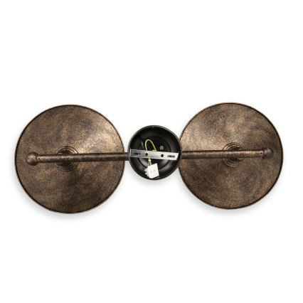 BRILAGI - FORGE Rod-Mounted Pendant 2xE27/60W/230V Copper/Patina