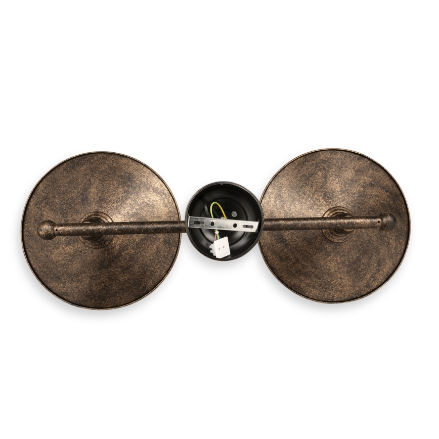 BRILAGI - FORGE Rod-Mounted Pendant 2xE27/60W/230V Copper/Patina