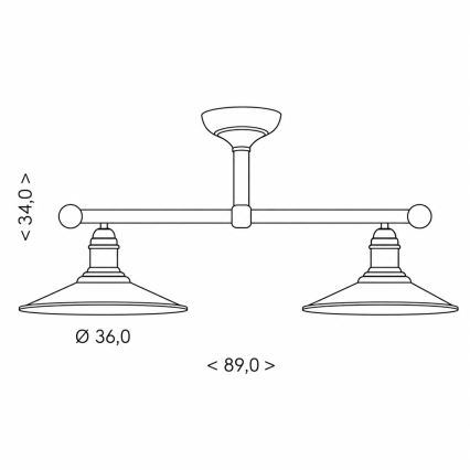 BRILAGI - FORGE Rod-Mounted Pendant 2xE27/60W/230V Copper/Patina