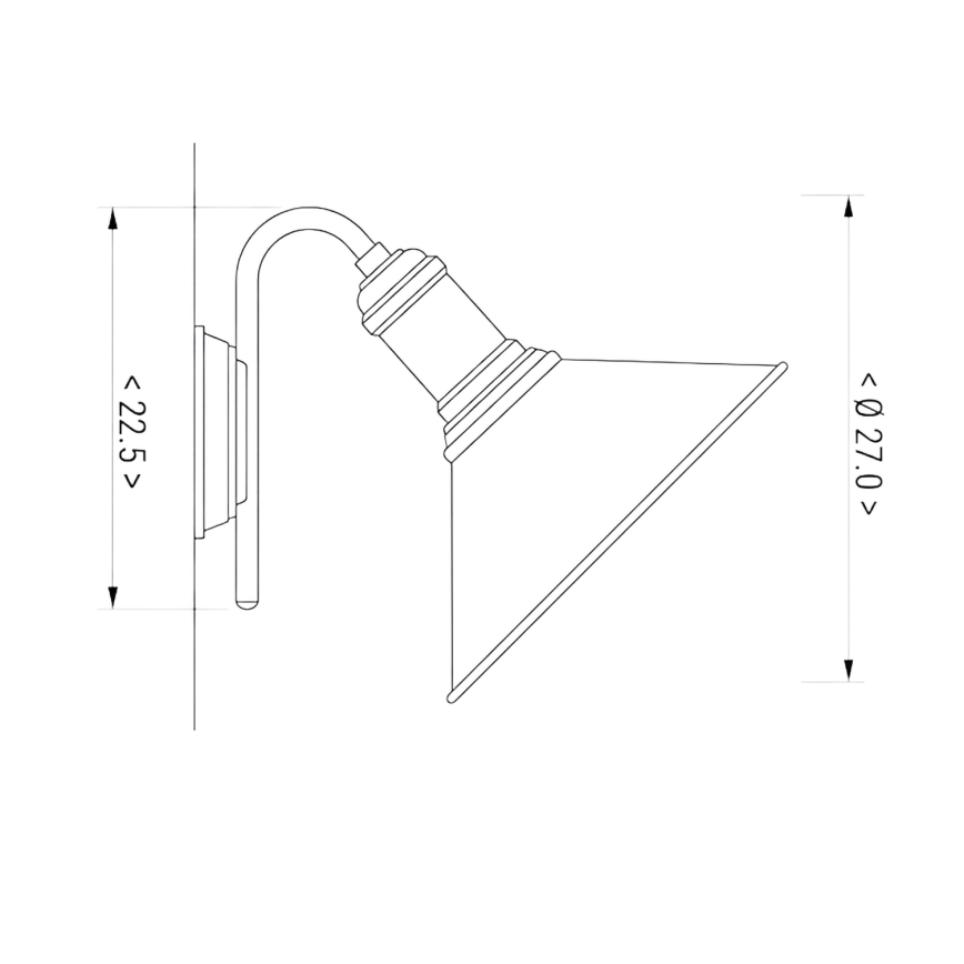 BRILAGI - FORGE Wall Light 1xE27/60W/230V Black