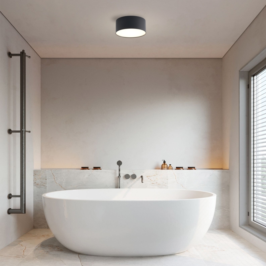 Brilagi - FORIS LED Bathroom Ceiling Light LED/20W/230V Ø 15 cm Black IP44