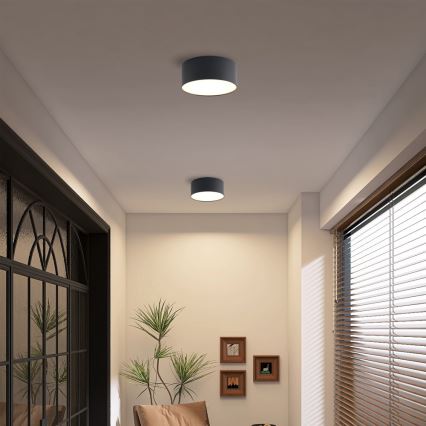 Brilagi - FORIS LED Bathroom Ceiling Light LED/20W/230V Ø 15 cm Black IP44
