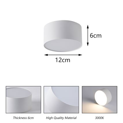 Brilagi - FORIS LED Bathroom Ceiling Light/14W/230V Ø 12 cm White IP44