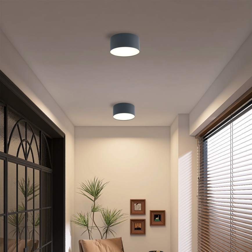 Brilagi - LED Bathroom Ceiling Light FORIS LED/14W/230V dia. 12 cm Anthracite IP44
