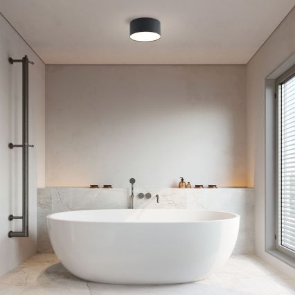 Brilagi - FORIS LED Bathroom Ceiling Light LED/14W/230V Ø 12 cm Black IP44