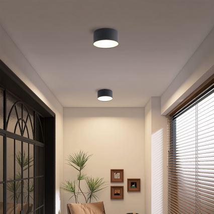 Brilagi - FORIS LED Bathroom Ceiling Light LED/14W/230V Ø 12 cm Black IP44