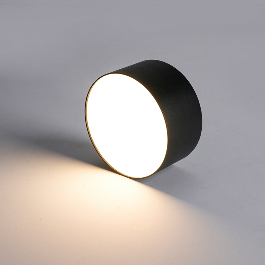 Brilagi - FORIS LED Bathroom Ceiling Light LED/14W/230V Ø 12 cm Black IP44