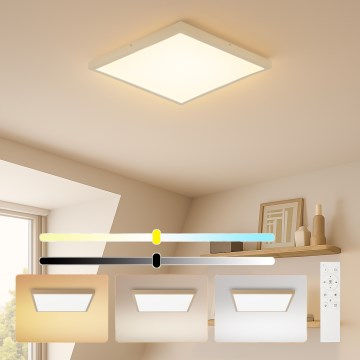 Brilagi - FRAME SMART Dimmable LED Bathroom Ceiling Light 50W/230V 60x60 cm 3000-6000K IP44 Beige + Remote Control