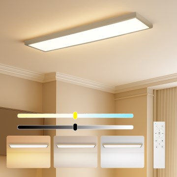 Brilagi - FRAME SMART Dimmable LED Bathroom Ceiling Light LED/50W/230V 120x30 cm 3000-6000K IP44 Beige + Remote Control