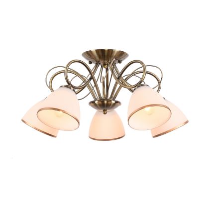 Brilagi - FRED Flush-Mount Ceiling Light 5xE27/60W/230V, Ø 59 cm, Bronze finish