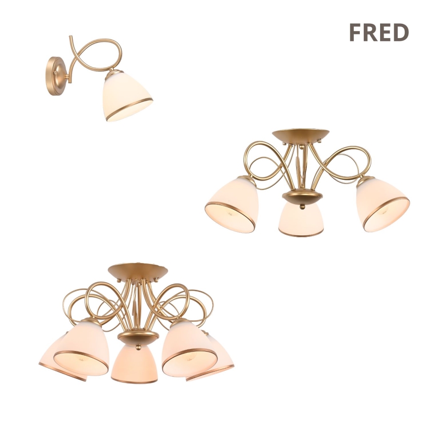 Brilagi - FRED flush-mounted chandelier 3x E27/60W/230V Ø59 cm, gold