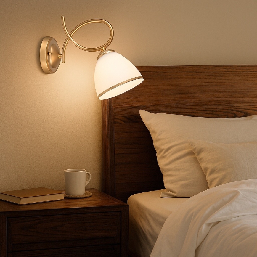 Brilagi - FRED Wall Lamp 1xE27/60W/230V Gold