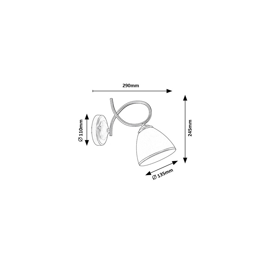 Brilagi - FRED Wall Lamp 1xE27/60W/230V Gold