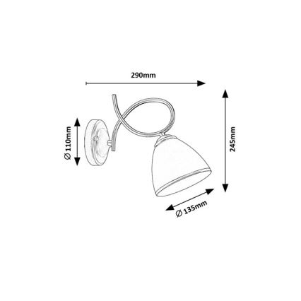 Brilagi - FRED Wall Lamp 1xE27/60W/230V Gold