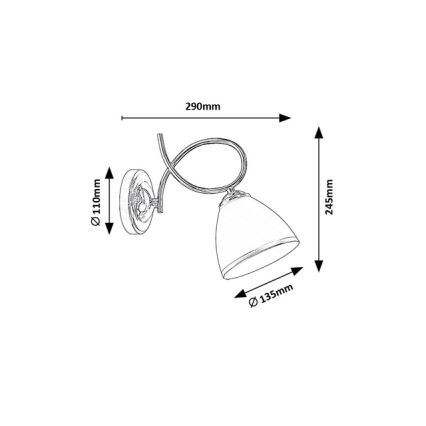 Brilagi - FRED Wall Lamp 1xE27/60W/230V Polished Chrome
