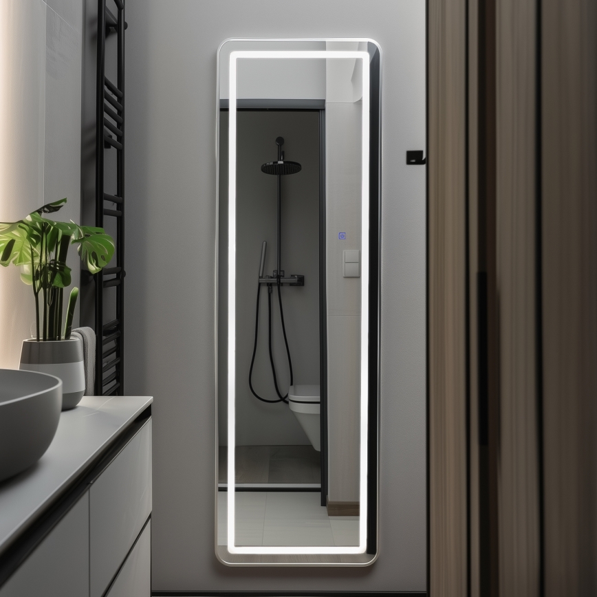 Brilagi - BELLEZA Freestanding LED Mirror 42W/230V 160×50 cm IP44 CRI 90 Dimmable + Adjustable CCT