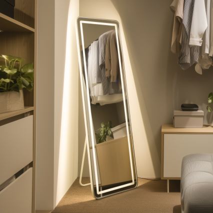 Brilagi - BELLEZA Freestanding LED Mirror 42W/230V 160×50 cm IP44 CRI 90 Dimmable + Adjustable CCT
