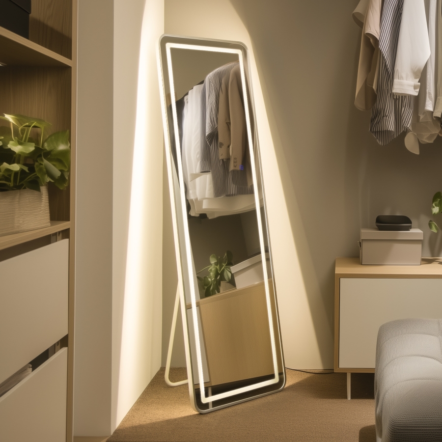 Brilagi - BELLEZA Freestanding LED Mirror 42W/230V 160×50 cm IP44 CRI 90 Dimmable + Adjustable CCT