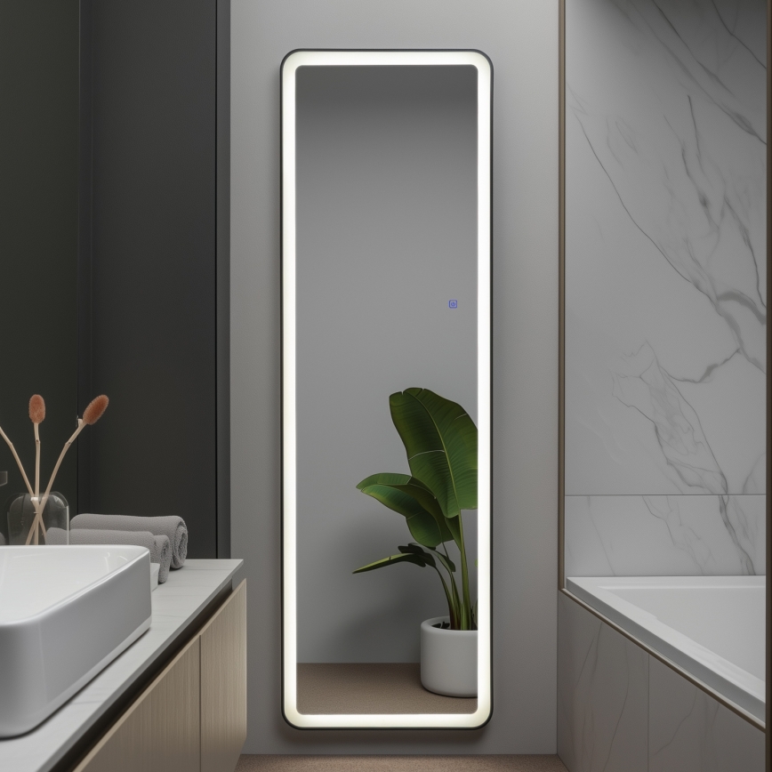 Brilagi - ELEGANZA Floor Mirror LED/42W/230V 160x50 cm IP44 CRI 90 Dimmable + CCT