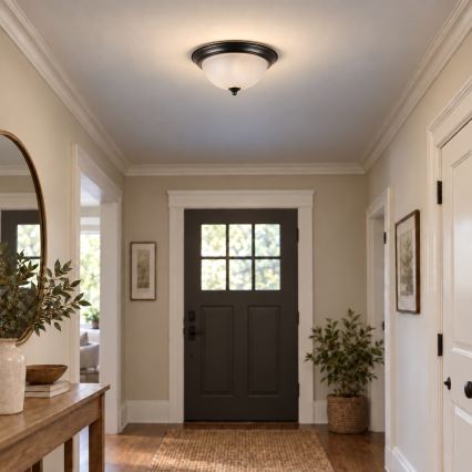BRILAGI - FRESCO Ceiling Light 2x E27/40W/230V, Ø 28 cm, Black/Gold