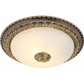 Brilagi - FRESCO Ceiling Light 2x E27/40W/230V, Ø 30 cm, Brass