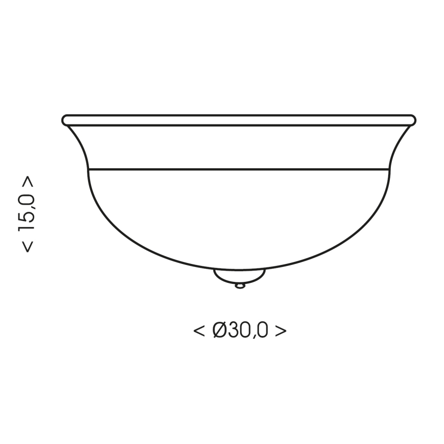 Brilagi - FRESCO Ceiling Light 2x E27/40W/230V, Ø 30 cm, Brass
