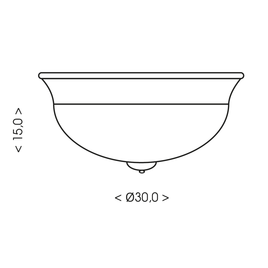 Brilagi - FRESCO Ceiling Light 2xE27/40W/230V, 30 cm diameter, Copper
