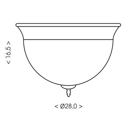 Brilagi - FRESCO Ceiling Light 2xE27/40W/230V Ø 28 cm Brass