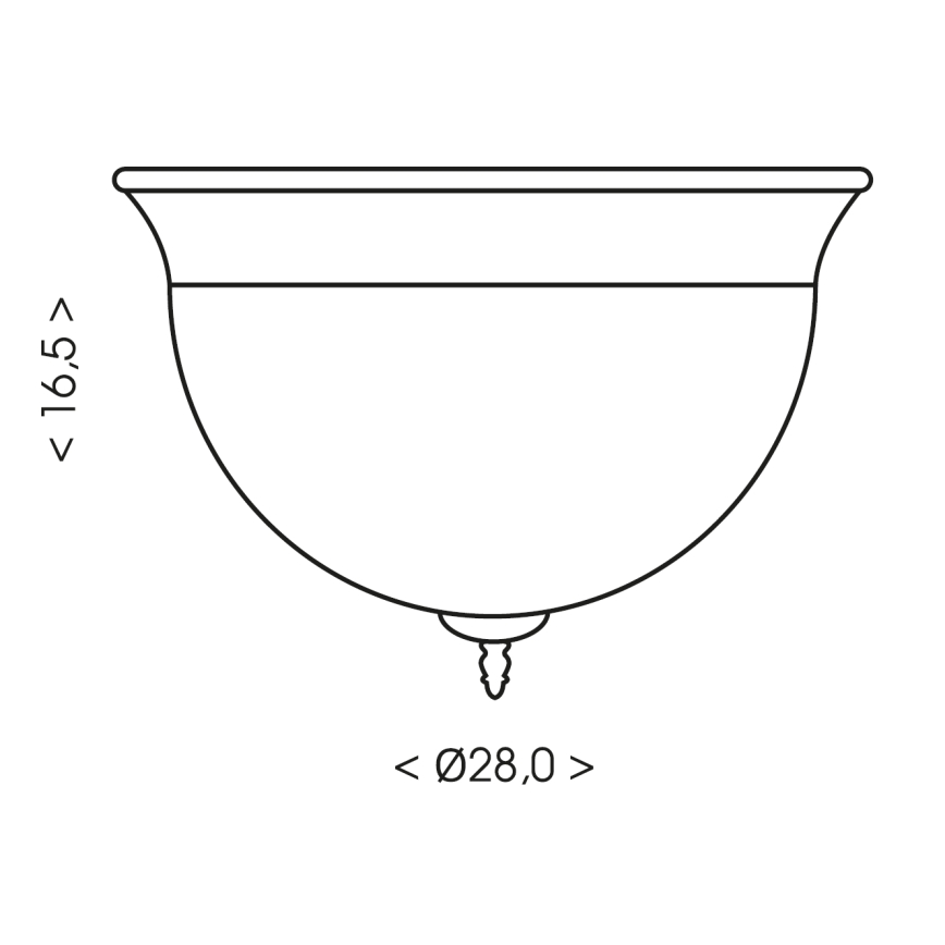 Brilagi - FRESCO Ceiling Light 2xE27/40W/230V Ø 28 cm Brass
