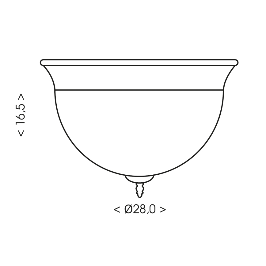 Brilagi - FRESCO Ceiling Light 2xE27/40W/230V, Ø 28 cm, Polished Chrome