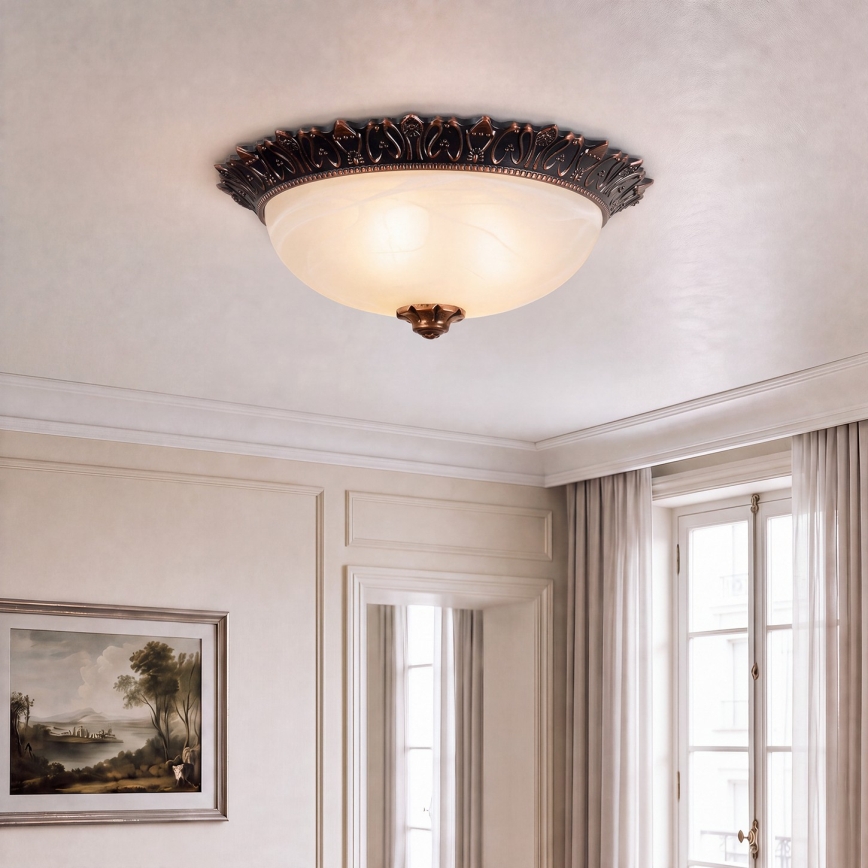 BRILAGI - FRESCO Ceiling light 2xE27/40W/230V Ø 30 cm Bronze finish