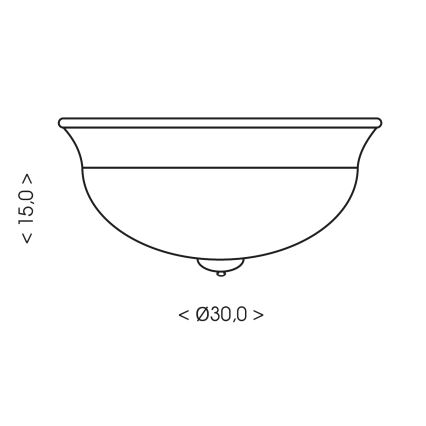 Brilagi - FRESCO Ceiling light 2xE27/40W/230V Ø 30 cm Bronze finish
