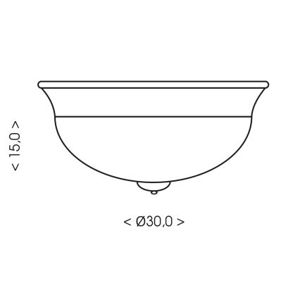 Brilagi - FRESCO ceiling light 2xE27/40W/230V Ø 30 cm copper