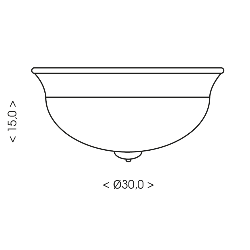 Brilagi - FRESCO ceiling light 2xE27/40W/230V Ø 30 cm copper