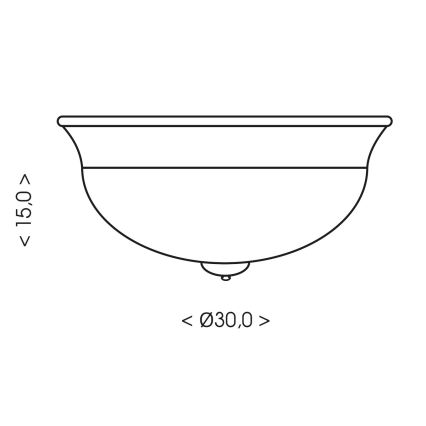 Brilagi - FRESCO ceiling light 2xE27/40W/230V Ø 30 cm, gold