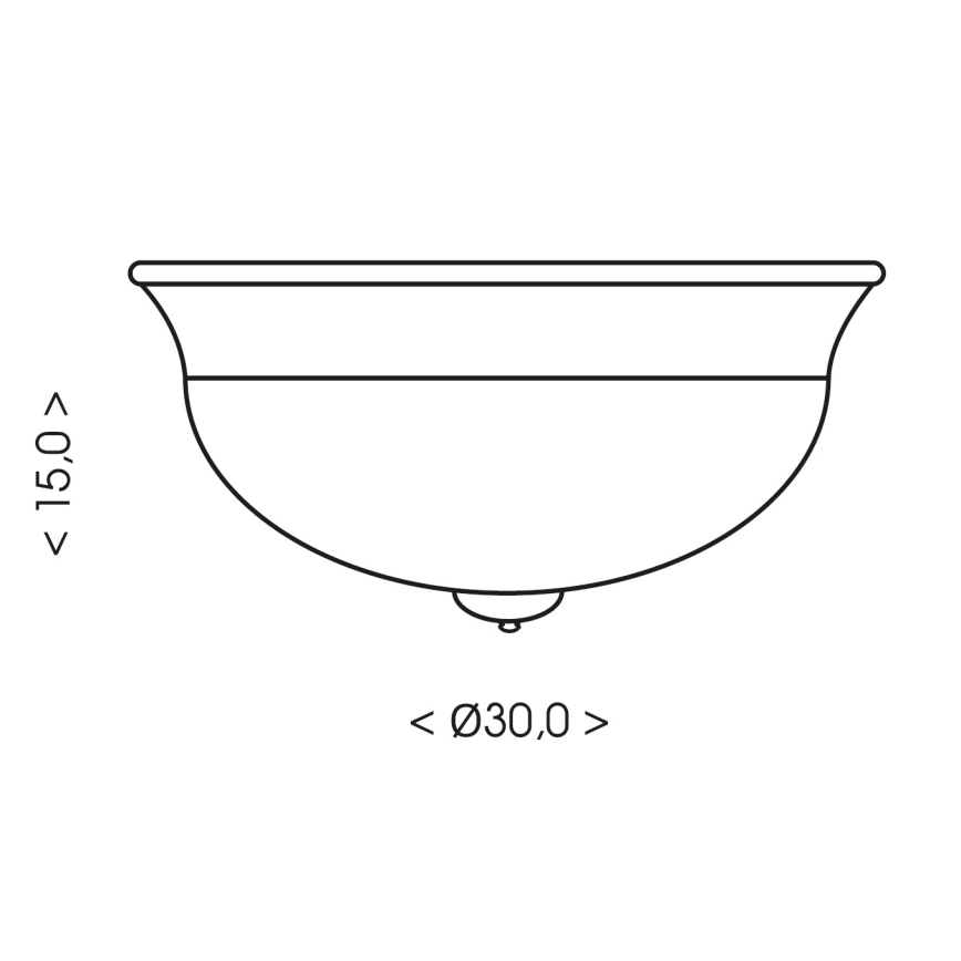 Brilagi - FRESCO ceiling light 2xE27/40W/230V Ø 30 cm, gold