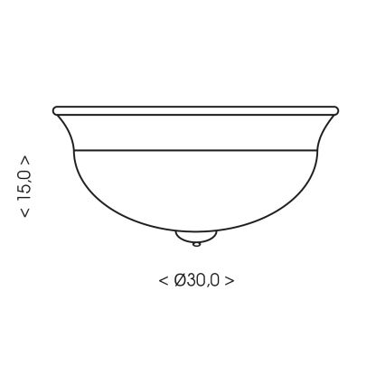 Brilagi - FRESCO Ceiling Light 2xE27/40W/230V Ø 30 cm Gold