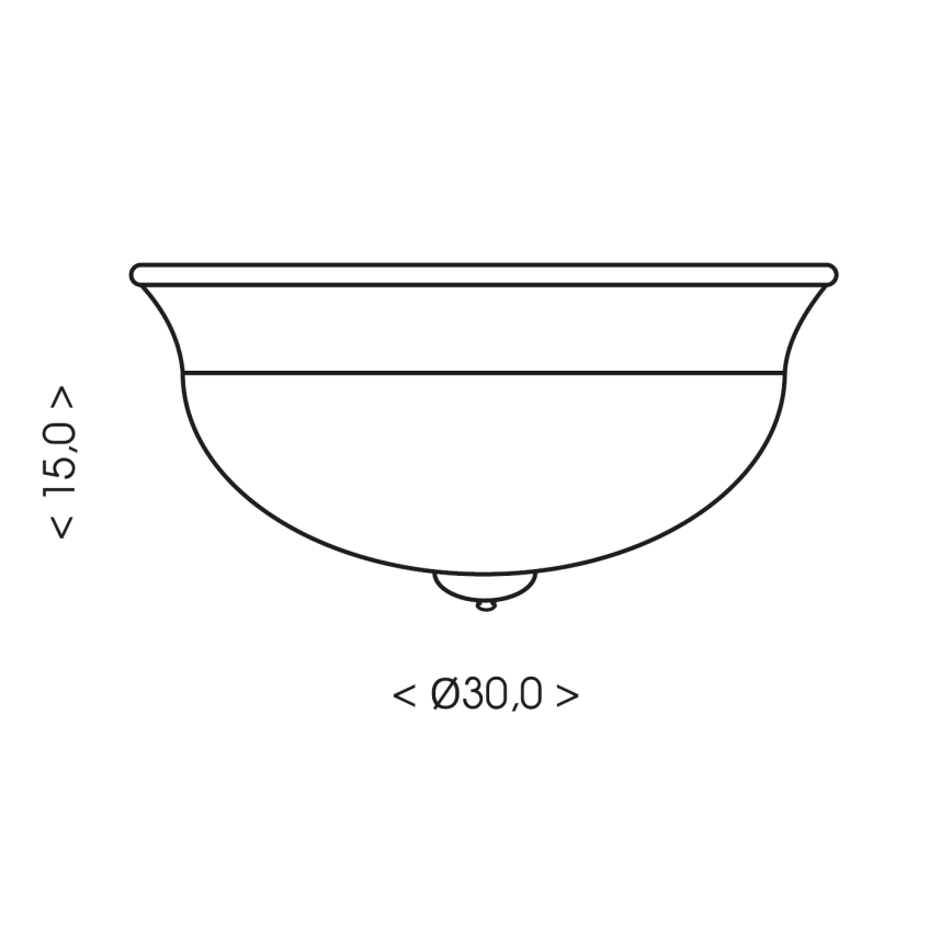 Brilagi - FRESCO Ceiling Light 2xE27/40W/230V Ø 30 cm Gold