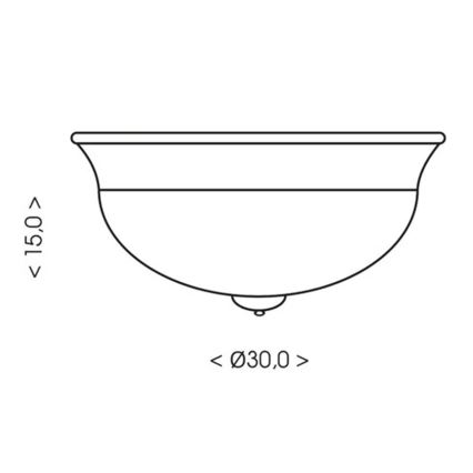 BRILAGI - FRESCO Ceiling Light 2xE27/40W/230V Ø 30 cm Gold