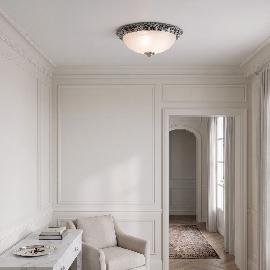 BRILAGI - FRESCO Ceiling Light 2xE27/40W/230V Ø 30 cm Silver