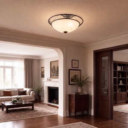 BRILAGI - FRESCO Ceiling Light 2xE27/40W/230V Ø 43 cm, Brown