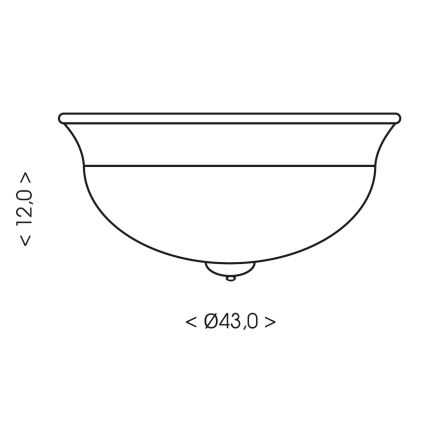 Brilagi - FRESCO Ceiling Light 2xE27/40W/230V Ø 43 cm, Brown