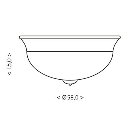 BRILAGI - FRESCO Ceiling Light 2xE27/40W/230V Ø 43 cm, Brown